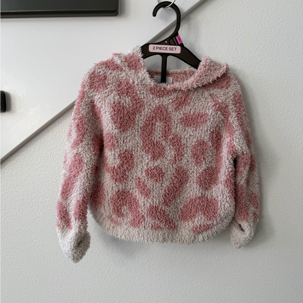 Mud Pie Cozy Pink and Cream Sweater